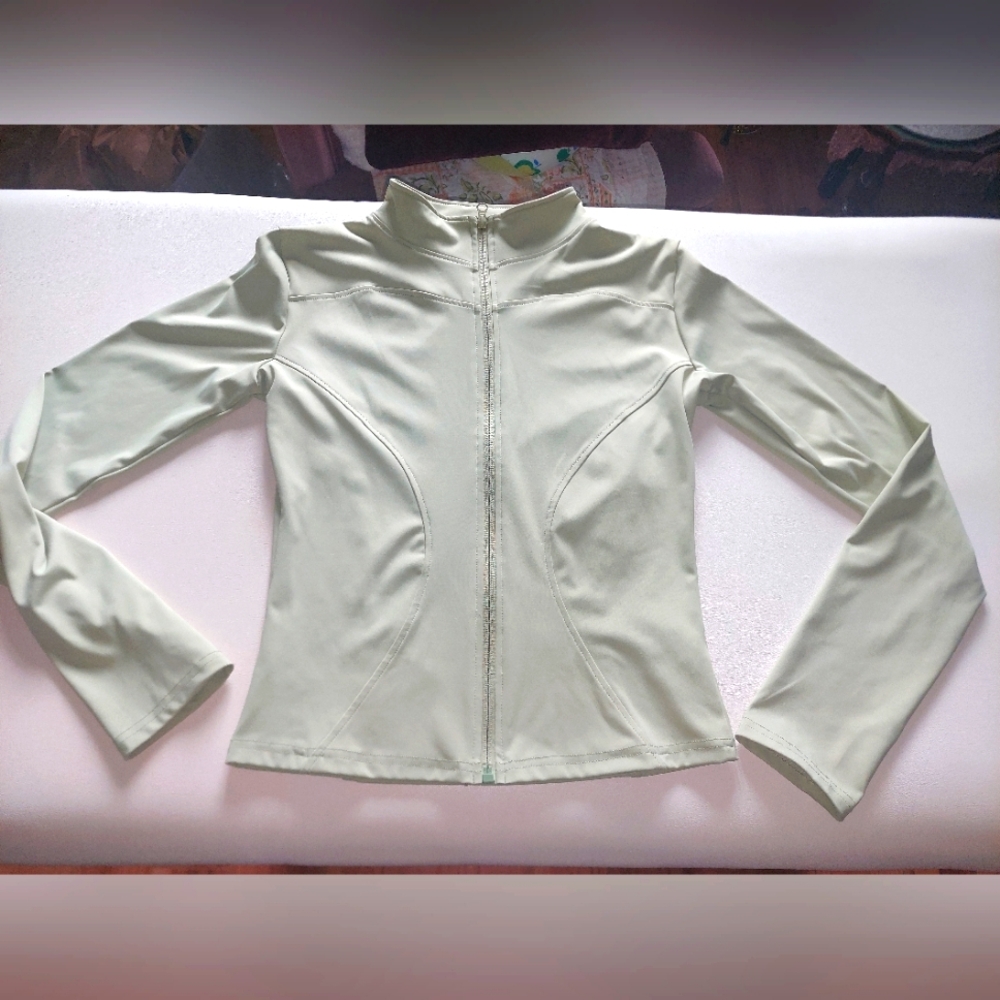 Light Lime Green Zip-Up Workout Jacket